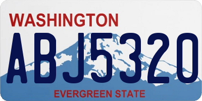WA license plate ABJ5320