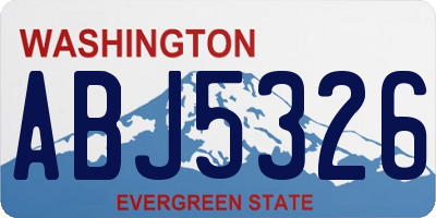 WA license plate ABJ5326