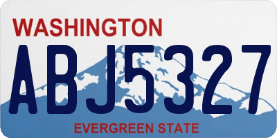 WA license plate ABJ5327