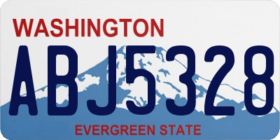 WA license plate ABJ5328