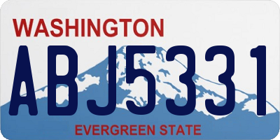 WA license plate ABJ5331