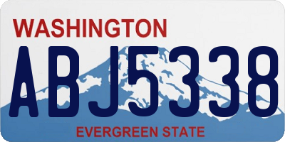 WA license plate ABJ5338