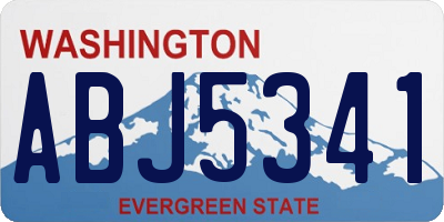 WA license plate ABJ5341