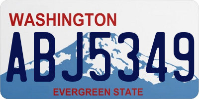 WA license plate ABJ5349