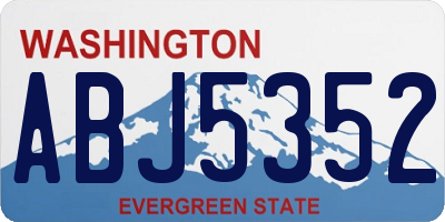 WA license plate ABJ5352