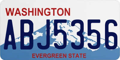 WA license plate ABJ5356