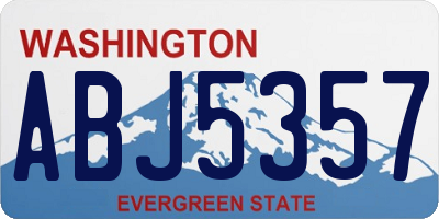 WA license plate ABJ5357