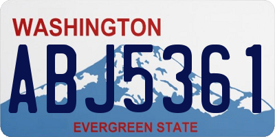 WA license plate ABJ5361