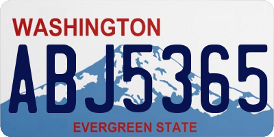 WA license plate ABJ5365