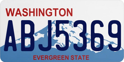 WA license plate ABJ5369