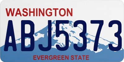 WA license plate ABJ5373