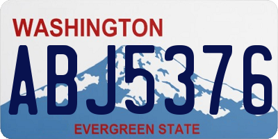 WA license plate ABJ5376