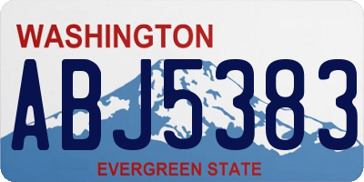 WA license plate ABJ5383