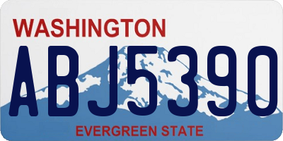 WA license plate ABJ5390