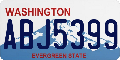 WA license plate ABJ5399