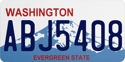 WA license plate ABJ5408