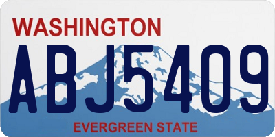 WA license plate ABJ5409