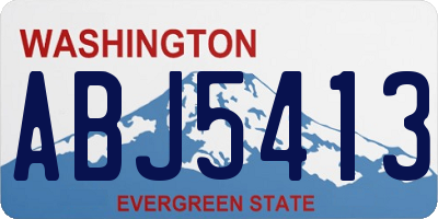WA license plate ABJ5413