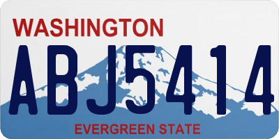 WA license plate ABJ5414