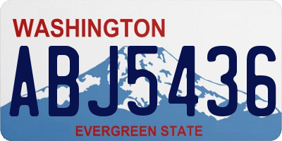WA license plate ABJ5436