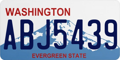 WA license plate ABJ5439