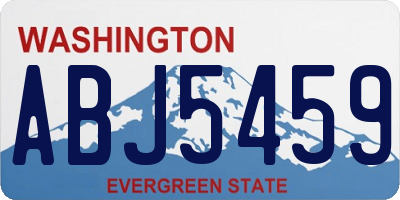 WA license plate ABJ5459