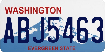 WA license plate ABJ5463
