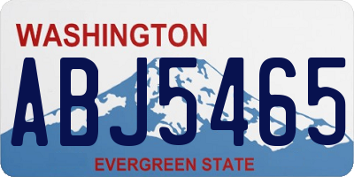 WA license plate ABJ5465