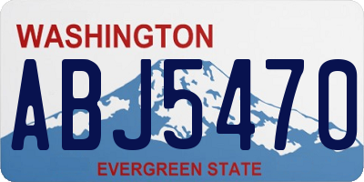 WA license plate ABJ5470