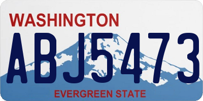WA license plate ABJ5473