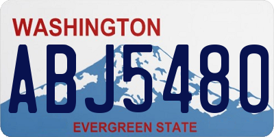 WA license plate ABJ5480