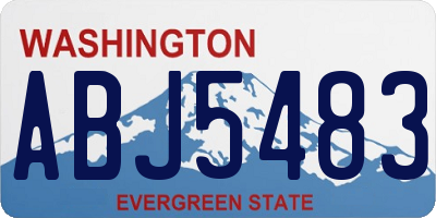 WA license plate ABJ5483