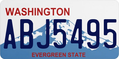 WA license plate ABJ5495