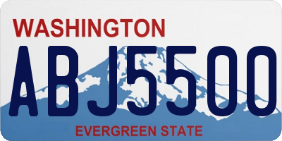 WA license plate ABJ5500