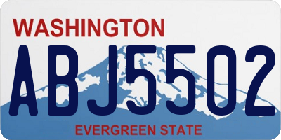 WA license plate ABJ5502