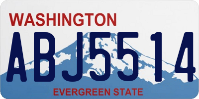 WA license plate ABJ5514
