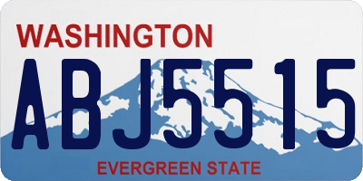 WA license plate ABJ5515