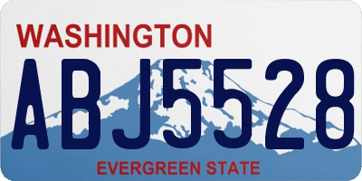 WA license plate ABJ5528