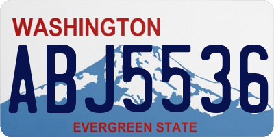 WA license plate ABJ5536
