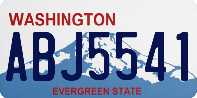WA license plate ABJ5541