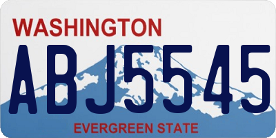 WA license plate ABJ5545
