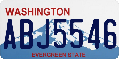 WA license plate ABJ5546