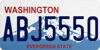 WA license plate ABJ5550