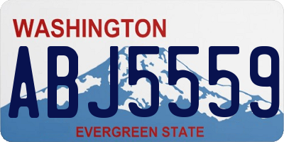 WA license plate ABJ5559