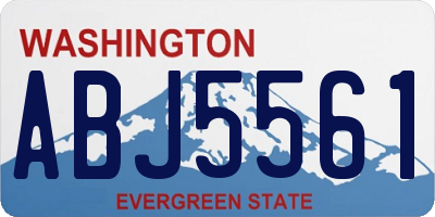 WA license plate ABJ5561