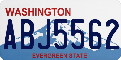 WA license plate ABJ5562