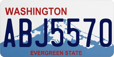 WA license plate ABJ5570
