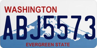 WA license plate ABJ5573