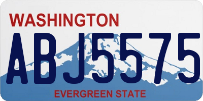 WA license plate ABJ5575