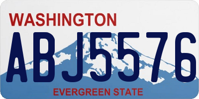 WA license plate ABJ5576